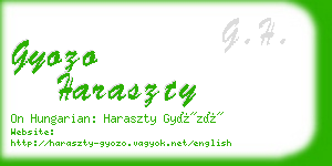 gyozo haraszty business card